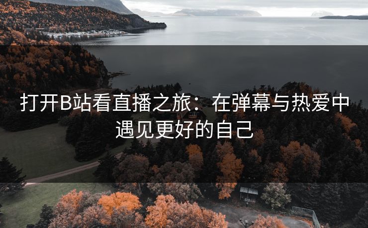 打开B站看直播之旅：在弹幕与热爱中遇见更好的自己